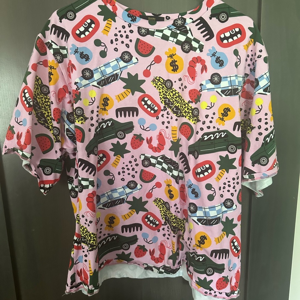 Nooworks Pink Graphic Short Sleeve Tee
